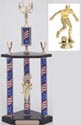 Soccer Trophy with Triple Post