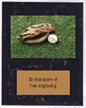 Black Marble Baseball Plaques