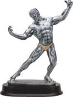 Bodybuilder and Weightlifter Resin Sculpture Trophies