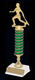 Softball Trophy with Single Round Post with Riser