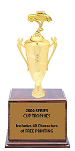 CF2800 Street Rod Car Show Cup Trophies with 9 Size Options, Add Cup & Base Height to the Topper Height to Get Overall Height of Trophy