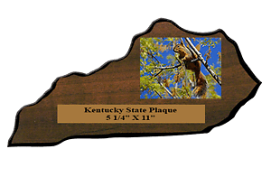 Plaque in shape of the state of Kentucky