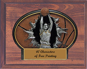 Girls Mounted Resin Basketball Plaques