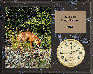 H Series Cherry Finish Fox & Coyote Clock Plaques