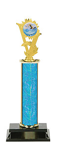 R1 Swimming Trophies with a single round column