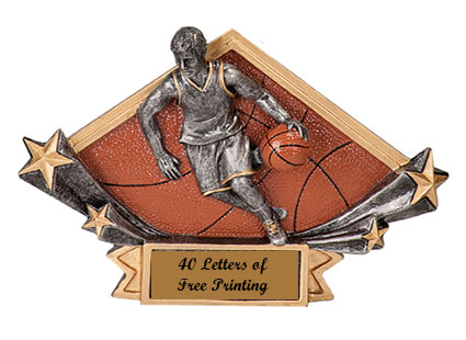 DSR 12-52 Resin Boys Basketball Plaques as Low as $6.99