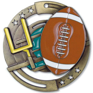 Large Enamel Football Medal with Six Pricing Options