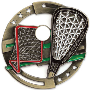 Large Enamel Lacrosse Medal with Six Pricing Options
