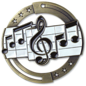 Large Enamel Music Medal with Six Pricing Options