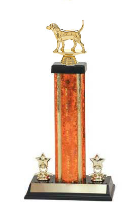 S3 Beagle Field Trial Trophies with a single rectangular column and trim.