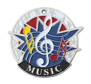 38120 Colorful USA Music Medal with Six Pricing Options