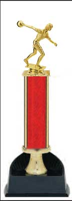 Round Bowling Trophy with Riser