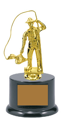All Fishing Trophies have 40 Characters of FREE Printing, 8 fishing toppers to choose from.