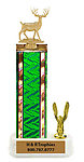 S2 Archery Trophies with a single round column and trim figure.