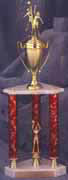 3 Post Trophy with Cup