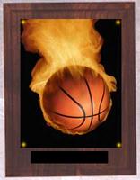 Image Basketball Plaque N Series on solid walnut