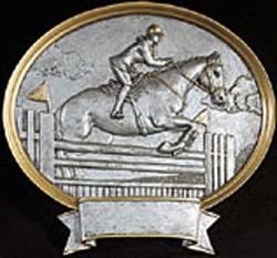 Resin Oval Female Equestrian Plaque Award