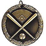 Baseball Medals XR201 with Neck Ribbons