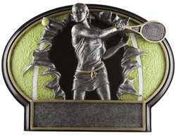 Resin Women Tennis Plaque Award