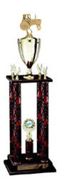 Large Antique Tractor Trophies and Tractor Pull Trophies with 4 Posts