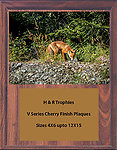 Fox & Coyote Field Trial Plaques V Series Cherry Finish