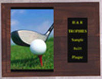 H Style Solid Walnut Golf Plaque