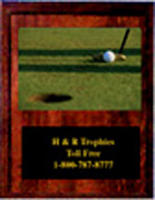 V Style Cherry Finish Golf Plaque