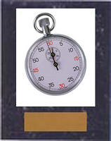 Track and Field Plaque Black Marble Finish N Series