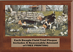 Cherry Finish Beagle Field Trial Plaques