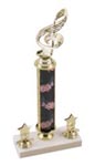 Music or Band Trophy Award with Riser and Two Trim Pieces