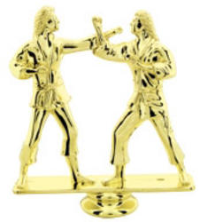 Double Female Martial Arts Trophy Figure RP80965
