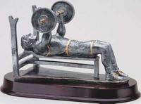 Bodybuilding and Weightlifting Bench Statue Trophy RX461SG