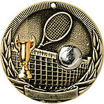 Tri-Colored Tennis Medals TR222 with Neck Ribbons