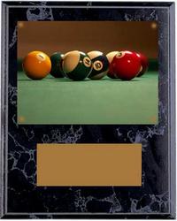 Black Marble Finish Image Pool Plaques V Series