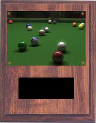 Cherry Finish Image Pool Plaques V Series
