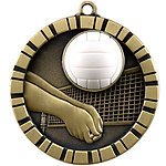 IM224 Colorful 3D Volleyball Medals with Neck Ribbons