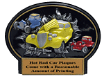 Burst Thru Hot Rod Car Show Plaque Award WBT794