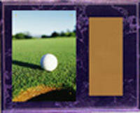 H Style Black Marble Finish Image Golf Plaque
