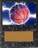 Image Basketball Plaque V series in black marble finish