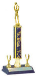 R3R Basketball Trophies with a single round column with riser & two trim figures