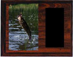 Cherry Finish Image Fishing Plaque