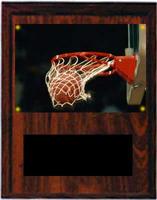 Image Basketball Plaque V series in cherry finish