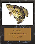 Crappie Plaques V Series Black Marble Finish