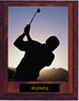 N Style Cherry Finish Image Golf Plaque