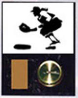 Image Softball Plaque Clock V Series