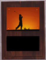 V Style Solid Walnut Golf Plaque