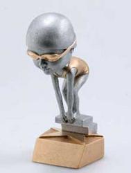 Girl's Bobble Head Swimming Trophy Statue
