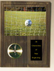 Solid Walnut Image Soccer Clock Plaques V Style