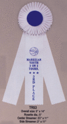 Wide Custom Printed Rosette Ribbon TR53