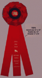 Large Custom Printed Rosette Ribbon TR79